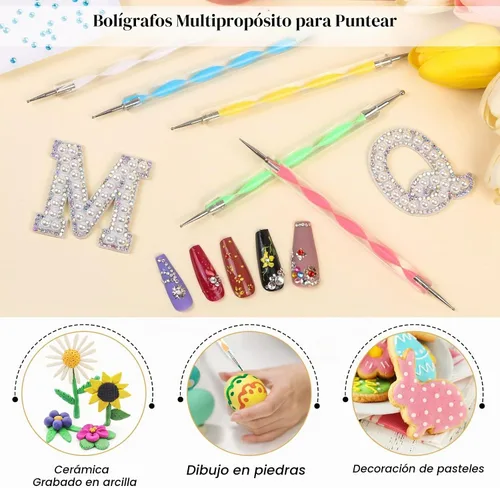 Vista 4 de B7000 - Pegamento con aplicador de diamantes de imitación, pegamento transparente B-7000 con punta de precisión, lápices capacitivos de punteado