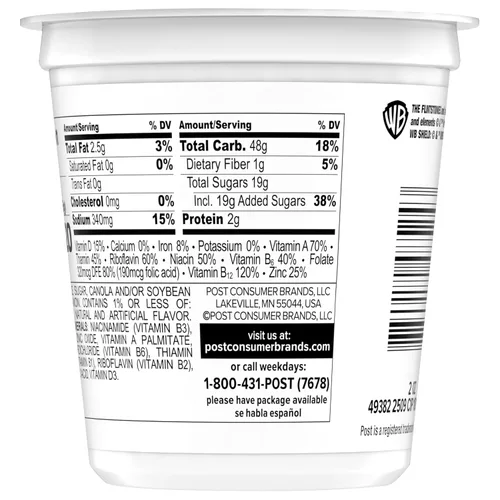 Vista 10 de Cinnamon PEBBLES - Vaso de cereales para el desayuno, sin gluten, aperitivo para llevar, 2 onzas (paquete de 12)