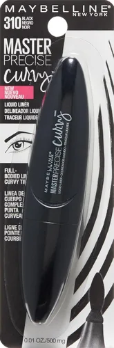 Vista 2 de Maybelline New York Master Precise Curvy Delineador de ojos líquido, negro, 0.01 onzas