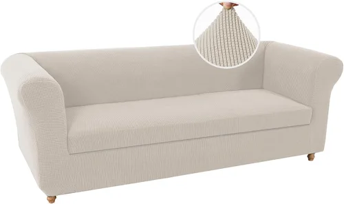 Vista 8 de UNBBRRL Funda de sofá Chesterfield de jacquard elástico, fundas de cojín gruesas para sofá, protector de muebles para sala de estar