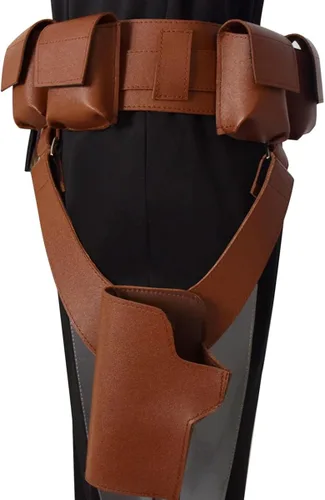 Vista 6 de Tilevico Mandalorian Armour Bo Katan Kryze - Disfraz de cosplay de guerra clon, Halloween, carnaval, fiesta, trajes para mujeres adultas