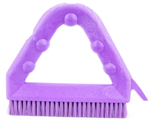 Vista 15 de SPARTA Cepillo comercial de plástico para lechada, cepillo de fregar en forma de triángulo con raspador y dos agujeros roscados para fijar el mango