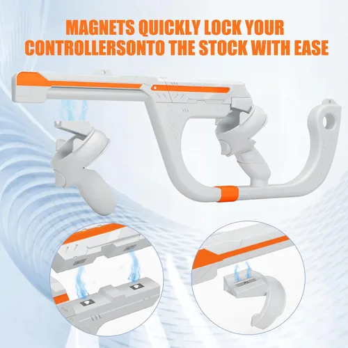 Vista 4 de Magnetic Stock for Oculus Quest 2 Controller Handle Accessories Improves Stability Better Gaming in FPS