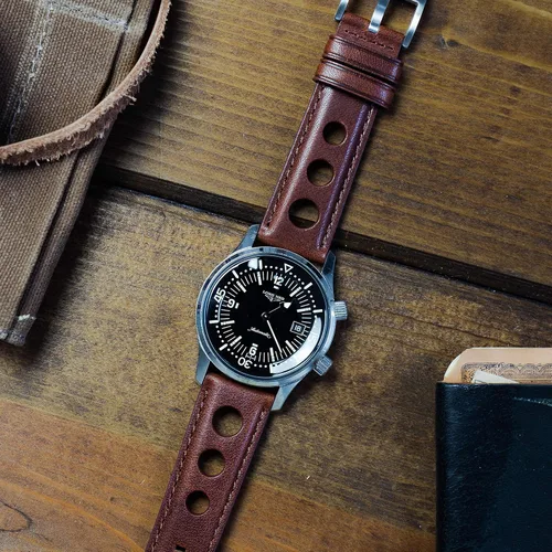Vista 4 de Barton Racing & Rally Horween - Correas de cuero con barras de resorte de liberación rápida integradas, longitud estándar para muñecas de 5 a 8