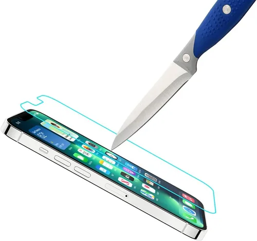 Vista 3 de Mr.Shield Protector de pantalla compatible con iPhone 14 Plus y iPhone 13 Pro Max [6.7 pulgadas] Protector de pantalla de vidrio templado