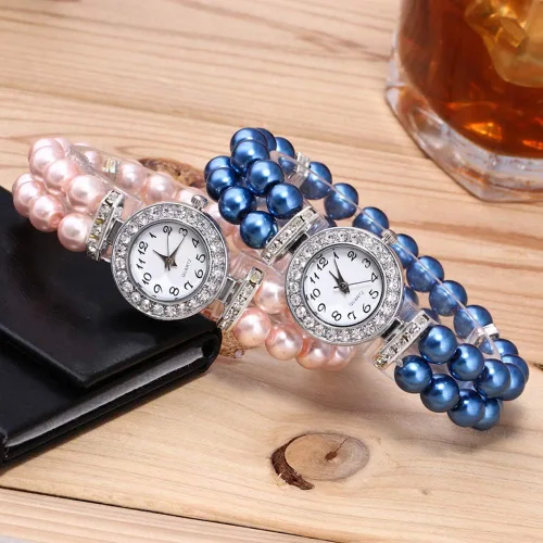 Vista 2 de Weicam Reloj de pulsera analógico de cuarzo para mujer, 4 piezas, Movimiento de cuarzo