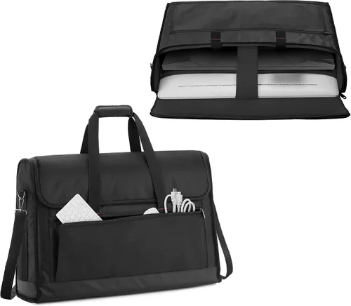 Vista 8 de Trunab Estuche de transporte para monitor de 24 pulgadas, bolsa de viaje acolchada con capacidad para hasta 2 pantallas LCD/televisores, no Gris