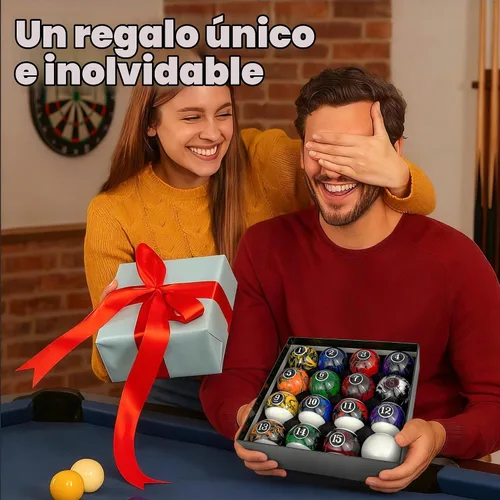 Vista 8 de Juego de bolas de billar de 2-1/4" de tamaño reglamentario, peso profesional de 6 oz, resina pura de grado AAA, bolas de mesa de billar