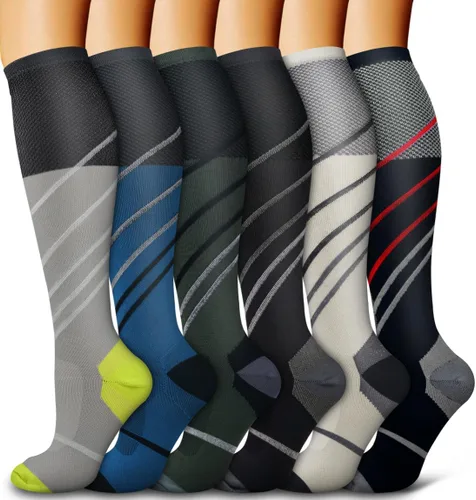 Vista 210 de Bluemaple 6 Pack Copper Compression Socks for Women and Men Circulation-Best Support for Medical, Running,Nursing,Athletic
