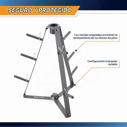 Vista 4 de Marcy Soporte para Discos para Discos de Peso de Tamaño Estándar/Estante de Almacenamiento para Pesas de Ejercicio PT-36 gris oscuro, 34.00 x 9.00 x
