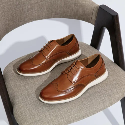 Vista 9 de Jousen Zapatos de vestir para hombre Brogue Formal con cordones Oxfords