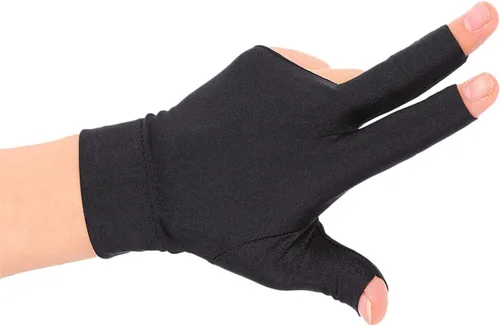 Vista 9 de Guante de billar de tres dedos de elastano, transpirable y cómodo, guantes de billar para mano izquierda, guante de billar para billar para billar