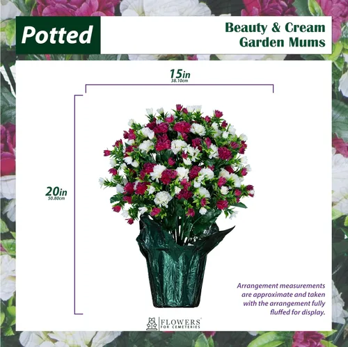 Vista 2 de Decoración de ramo de flores artificiales conmemorativas con peso, altura de 18 a 20 pulgadas, vegetación artificial, resistente a la decoloración