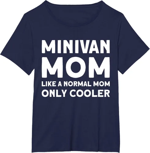 Vista 12 de Minivan Mom Like A Normal Mom Only Cooler Funny Family Car Camiseta, Negro