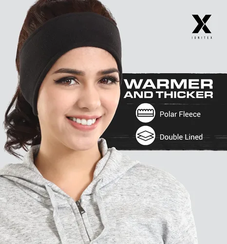 Vista 3 de Banda para la cabeza IGN1TE calentador para las orejas, calentador para las orejas de forro polar para el invierno, para hombre y mujer, calentador