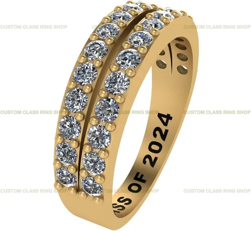 Vista 4 de Custom High School and College Class Ring Sterling Silver / 10K/ 14K Gold - GRA Certified Moissanites/Lab Grown Diamonds Ring Graduation Gifts for