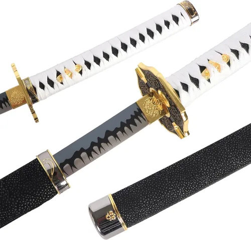 Vista 4 de Bowen Yamato - Espada katana de acero inoxidable de 41 pulgadas, forjada a mano, juego 1:1, espada de cosplay