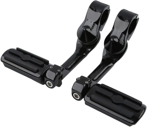 Vista 5 de TCMT Estriberas de 1.25 pulgadas para autopista, reposapiés que se ajustan a Harley Touring Road King Street Glide Road Glide Electra Glide Softail