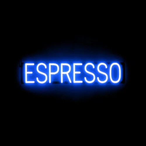 Vista 68 de SpellBrite Letrero de té Aspecto de letrero de té neón, luz LED azul, 13.1 x 6.3 pulgadas Ultra-Bright Click-Together Signage for Cafes, with