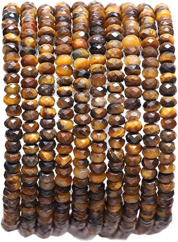 Vista 81 de BEADIA Cuentas de piedra natural africana de turquesa faceted rondelle 3x4mm semipreciosas sueltas para hacer joyas 38cm