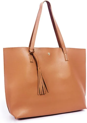 Vista 2 de Nodykka - Bolso con asas para hombro para mujer, de cuero sintético, con borla