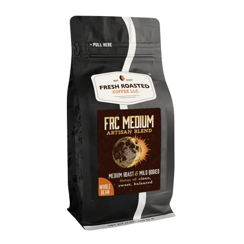 Vista 8 de Fresh Roasted Coffee, Blackbeard's Revenge, 12 onzas, tostado medio, Kosher, grano entero