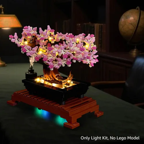 Vista 6 de Kit de luz LED compatible con bloques de construcción Lego Bonsai Tree 10281 – Accesorios de iluminación mejorados para juego de modelos 10281