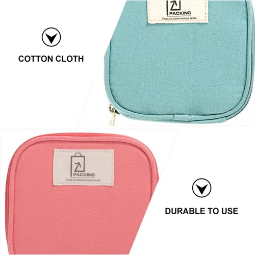 Vista 2 de 4 bolsas para monedas, bolsa con cremallera femenina, linda joyería de viaje para organizadores, servilletas portátiles para mujeres, organizador