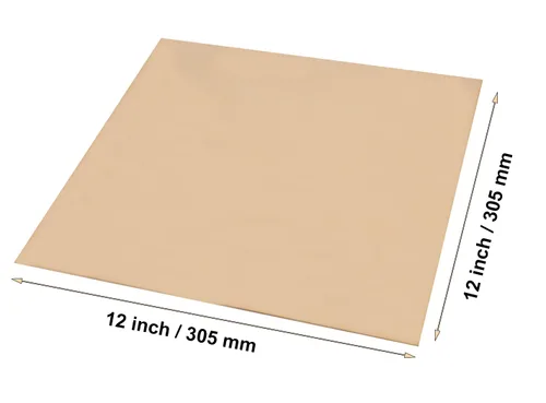 Vista 2 de 1 lámina de latón C280, 11.8 x 11.8 pulgadas, calibre 18 (0.04 pulgadas/0.040 in) de grosor, sin arañazos, película protectora en ambos lados