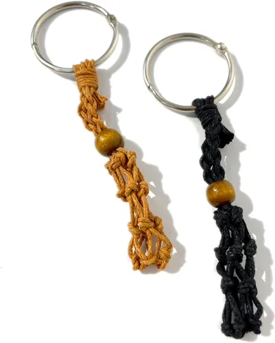 Vista 2 de 6 piezas de collar de cristal vacío grande pulsera llavero soporte jaula cordón hecho a mano, joyería de encanto