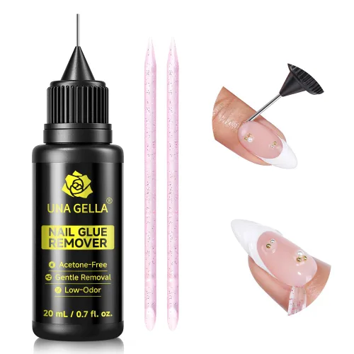 Vista 8 de UNA GELLA Nail Glue Remover for Press On Nails 20ml Pinpoint Acetone-Free Semi Solid Nail Glue Remover for Nail Tips, Gentle GLUE Remover with