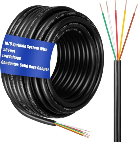 Vista 12 de Hoolerry Alambre sólido para sistema de rociadores, calibre 18, cable de riego con cubierta de PVC resistente a los rayos UV, para riego