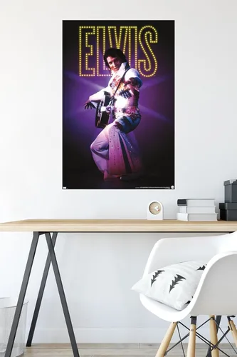 Vista 4 de Elvis Presley - Póster de pared de traje, 34 pulgadas de largo x 22.4 pulgadas de ancho, versión premium sin marco