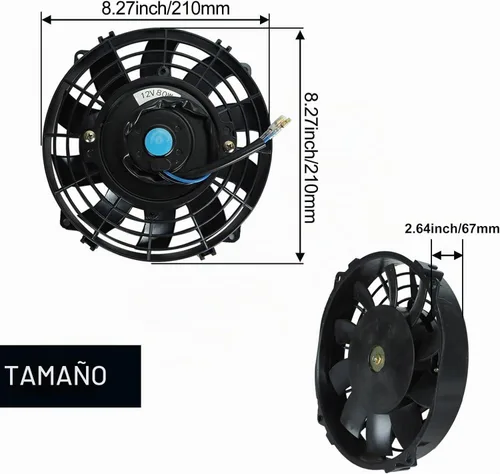 Vista 3 de Ventilador de enfriamiento eléctrico universal del radiador