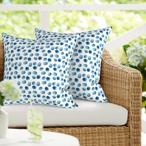 Vista 58 de DYTXIII Paquete de 2 almohadas lumbares impermeables para exteriores con rellenos, 12 x 20 pulgadas, almohada decorativa rectangular para patio
