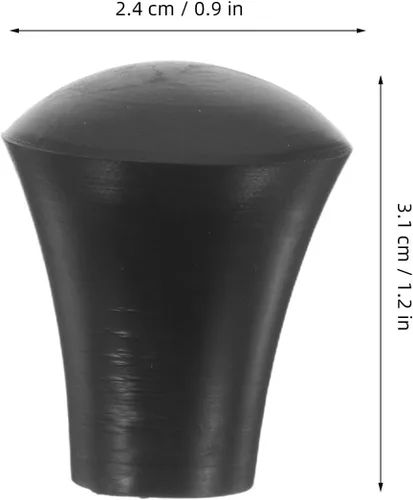 Vista 2 de 3pcs Anti-slip Rubber Drum Foot Covers, Black Percussion Hardware Caps
