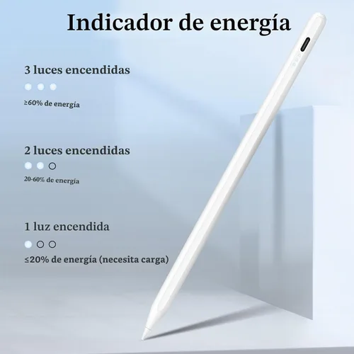 Vista 3 de MEKO Paquete de 8 puntas de repuesto solo para el lápiz de iPad de carga A-blanco