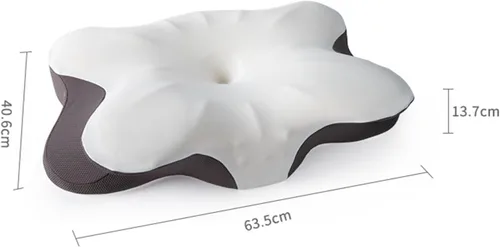 Vista 2 de Almohada cervical para el cuello para aliviar el dolor, almohadas ergonómicas de espuma viscoelástica de tamaño Queen para dormir de lado y espalda