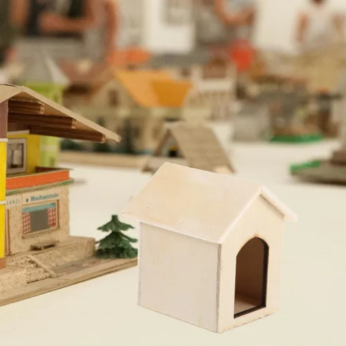 Vista 2 de EXCEART Casa de muñecas para perros 1/12, casa de muñecas para perros, casa de muñecas en miniatura, accesorios de decoración de jardín