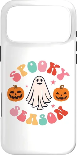 Vista 22 de Retro Halloween Cute Ghost Spooky Season Funny Case for iPhone 17