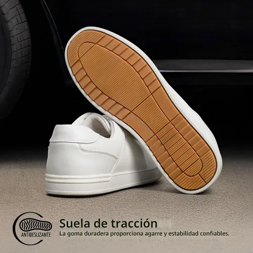 Vista 6 de Bruno Marc - Zapatillas de patinaje para hombre, estilo casual Blanco