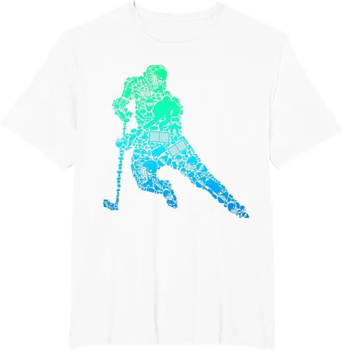 Vista 20 de Jugador de hockey sobre hielo Camiseta de hockey sobre hielo para hombres y niños Asphalt Grey