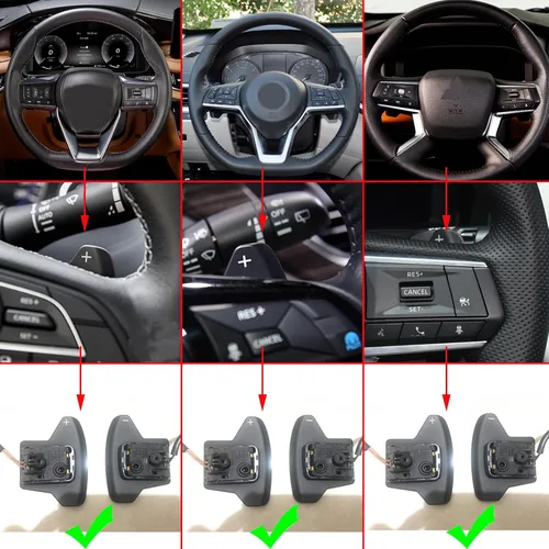 Vista 3 de Aleación de aluminio volante volante paleta extendida etiqueta accesorios para Infiniti Para Mitsubishi Outlander Para Nissan barra de extensión