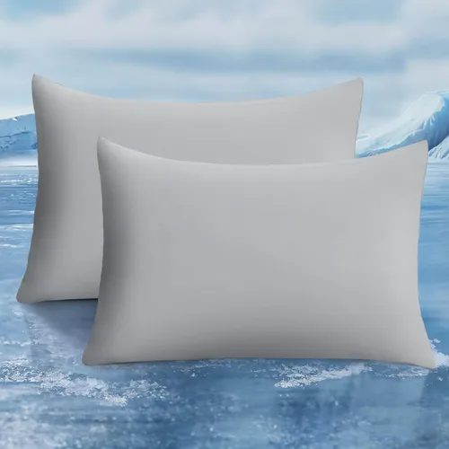 Vista 15 de LUXEAR Fundas de almohada refrescantes para durmientes acalorados, Arc-Chill Q-Max de doble cara mejorada > 0.5 Funda de almohada de satén