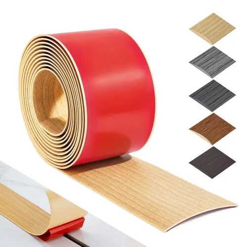 Vista 9 de Bnell Tira de Transición de Piso Autoadhesiva de Vinilo Laminado Tira Cubierta de Piso de 3" Tira Divisora Plana de Piso para Unir Espacios de Piso