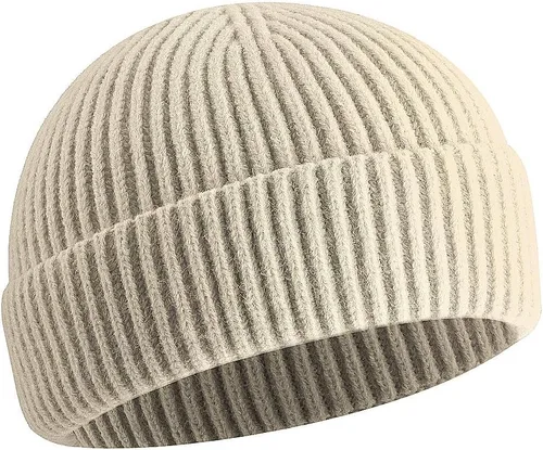 Vista 22 de vidsel Gorro Corto de Pescador para Hombres y Mujeres, Gorro de Lana Tejida con Puño Estilo Moderno de Arrastrero, Gorros Cálidos de Invierno