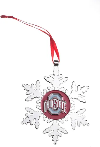 Vista 16 de Adorno navideño de copo de nieve de Alabama Crimson Tide