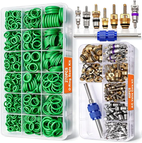 Vista 12 de Taiss Kit de accesorios de núcleo de válvula de aire acondicionado de coche, 102 Uds., con herramienta de extracción de núcleo de válvula, R12