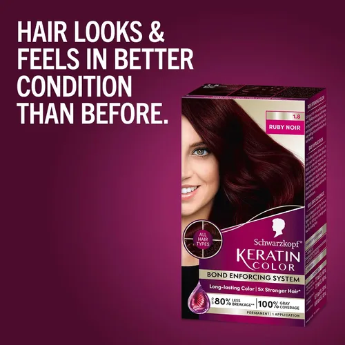 Vista 4 de Schwarzkopf con queratina color para el cabello Ruby Noir