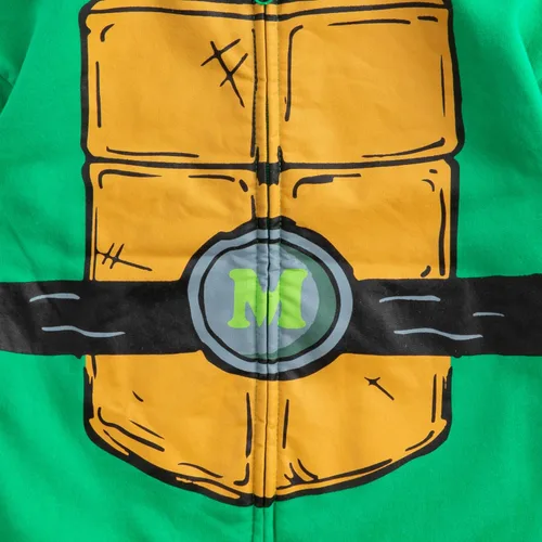 Vista 4 de Nickelodeon Teenage Mutant Ninja Turtles Michelangelo - Sudadera con capucha para niños grandes Verde